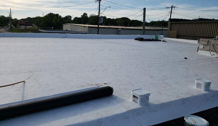 white flat roof
